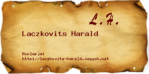 Laczkovits Harald névjegykártya